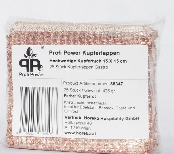 Profi Power Kupfertuch 15x15 cm 10er Packung